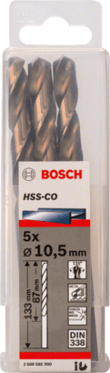 New Genuine Bosch 2608585900 HSS Twist Drill Bit Cobalt For rotary