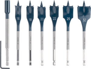 New Genuine Bosch 2608587009 Self-Cut Speed Spade Bit Set, 7-piece For rotary