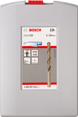 New Genuine Bosch 2608587014 HSS Twist Drill Bit Cobalt Set, ProBox, 19-piece