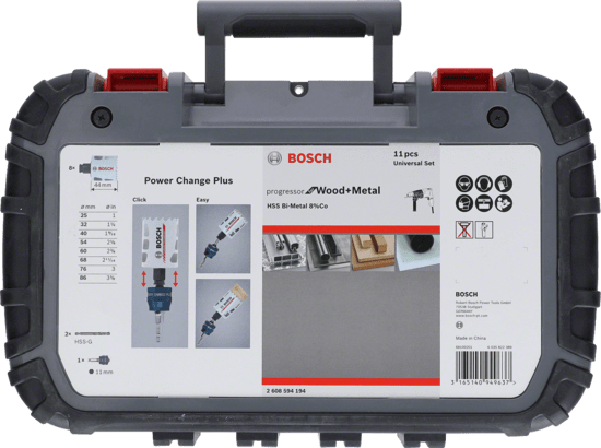 New Genuine Bosch 2608594190 BIM Progressor Hole Saw Set For rotary