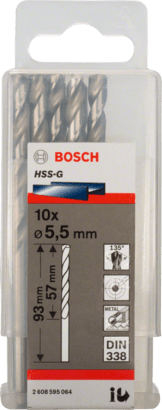 New Genuine Bosch 2608595064 HSS Twist Drill Bit Ground For rotary