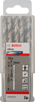 New Genuine Bosch 2608595070 HSS Twist Drill Bit Ground For rotary