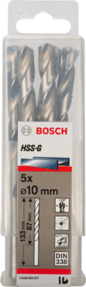 New Genuine Bosch 2608595077 HSS Twist Drill Bit Ground For rotary