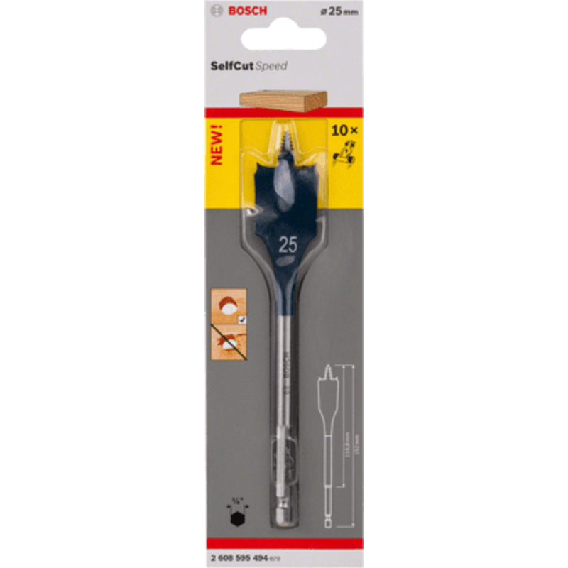 New Genuine Bosch 2608595494 Self-Cut Speed Spade Bit For rotary