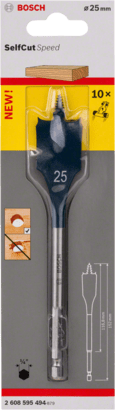 New Genuine Bosch 2608595494 Self-Cut Speed Spade Bit For rotary