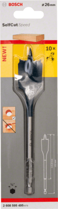 New Genuine Bosch 2608595495 Self-Cut Speed Spade Bit For rotary