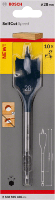 New Genuine Bosch 2608595496 Self-Cut Speed Spade Bit For rotary