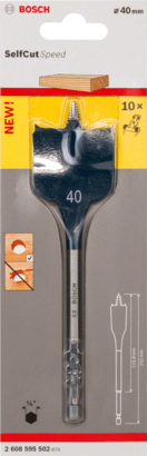 New Genuine Bosch 2608595502 Self-Cut Speed Spade Bit For rotary