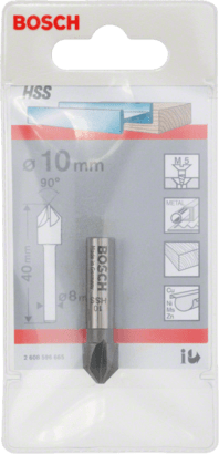 New Genuine Bosch 2608596665 HSS Countersink Drill Bits for Soft Materials with