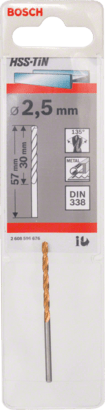 New Genuine Bosch 2608596676 HSS Twist Drill Bit TiN-coated For rotary