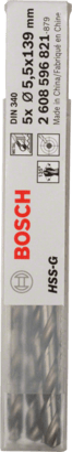 New Genuine Bosch 2608596821 Long HSS Twist Drill Bit Ground For rotary