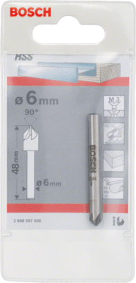 New Genuine Bosch 2608597500 HSS Countersink Drill Bits for Soft Materials with