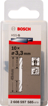 New Genuine Bosch 2608597585 HSS Double-Ended Drill Bit Ground For rotary