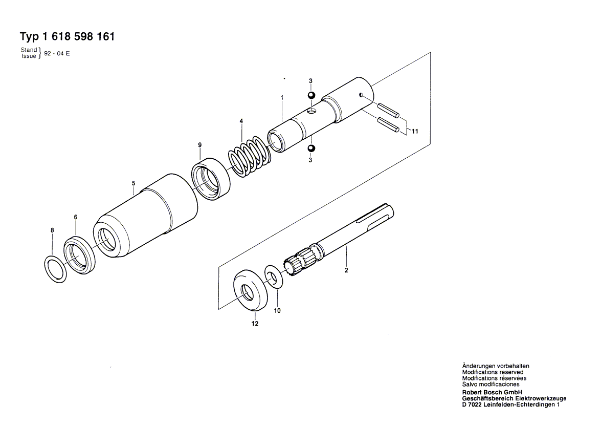 New Genuine Bosch 2608598010 Toolholder