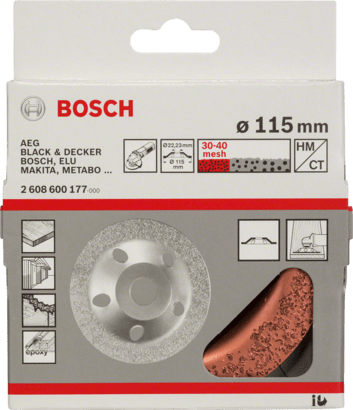 New Genuine Bosch 2608600177 Carbide Grinding Head, 115 mm For small angle