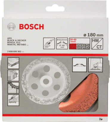 New Genuine Bosch 2608600362 Carbide Grinding Head, 180 mm For large angle