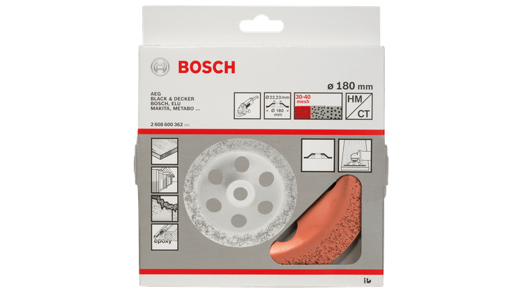 New Genuine Bosch 2608600362 Carbide Grinding Head, 180 mm For large angle