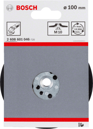 New Genuine Bosch 2608601046 Backing Pads M10, soft For small angle grinders