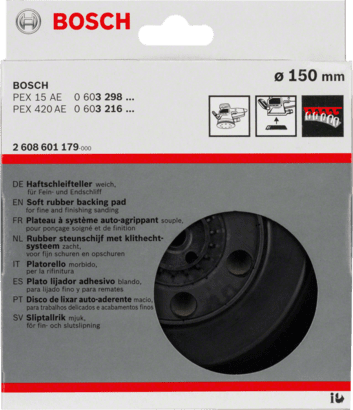 New Genuine Bosch 2608601179 6-Hole Sanding Pad For random orbital sanders