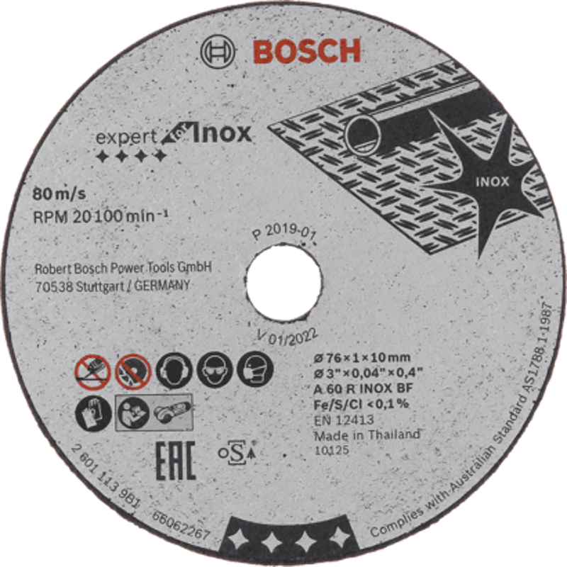 New Genuine Bosch 2608601520 Expert for Inox Cutting Disc for mini angle