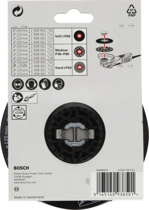 New Genuine Bosch 2608601711 X-LOCK Backing Pad Soft For small angle grinders