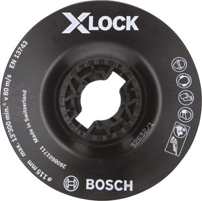New Genuine Bosch 2608601711 X-LOCK Backing Pad Soft For small angle grinders