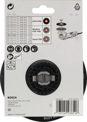 New Genuine Bosch 2608601712 X-LOCK Backing Pad Medium For small angle grinders