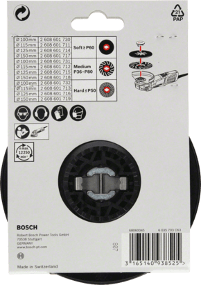 New Genuine Bosch 2608601713 X-LOCK Backing Pad Hard For small angle grinders