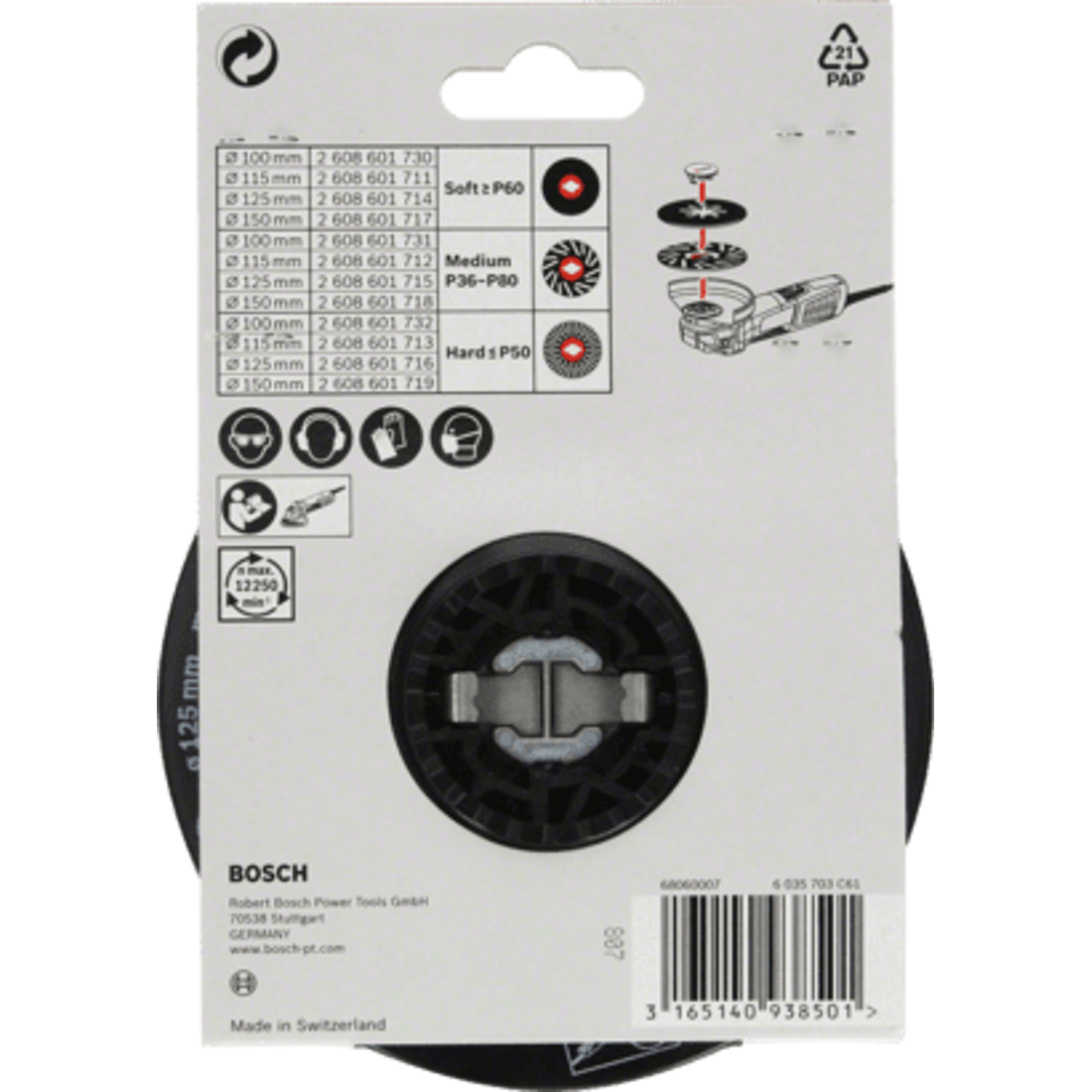 New Genuine Bosch 2608601714 X-LOCK Backing Pad Soft For small angle grinders