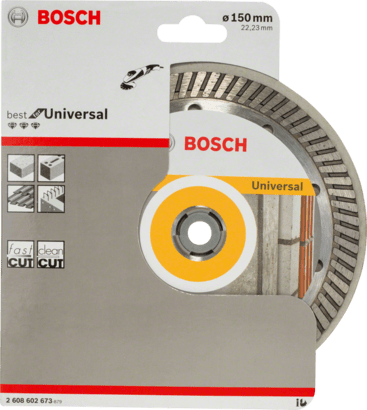 New Genuine Bosch 2608602673 Best for Universal Turbo Diamond Cutting Disc For