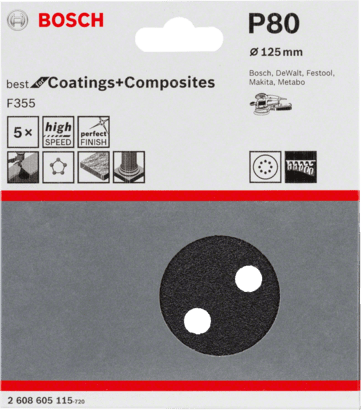 New Genuine Bosch 2608605115 F355 Best for Coatings and Composites For random