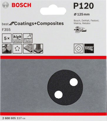 New Genuine Bosch 2608605117 F355 Best for Coatings and Composites For random