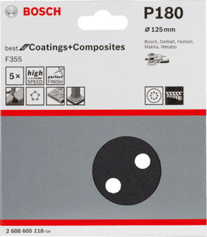New Genuine Bosch 2608605118 F355 Best for Coatings and Composites For random