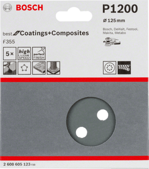 New Genuine Bosch 2608605123 F355 Best for Coatings and Composites For random