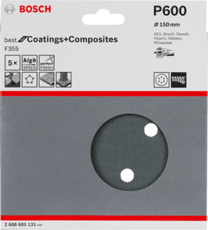 New Genuine Bosch 2608605131 F355 Best for Coatings and Composites For random