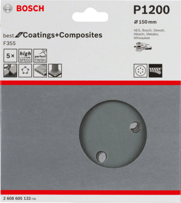 New Genuine Bosch 2608605132 F355 Best for Coatings and Composites For random