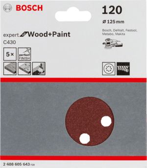 New Genuine Bosch 2608605643 C430 Expert for Wood and Paint For random orbital