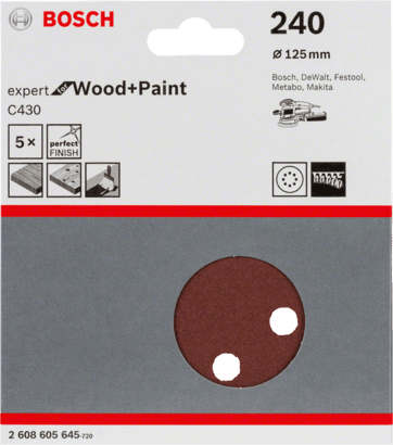 New Genuine Bosch 2608605645 C430 Expert for Wood and Paint For random orbital