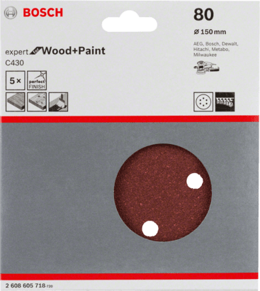 New Genuine Bosch 2608605718 C430 Expert for Wood and Paint For random orbital