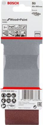 New Genuine Bosch 2608606206 X440 Best for Wood and Paint For belt sanders