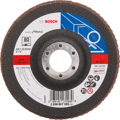 New Genuine Bosch 2608607355 X551 Expert for Metal Flap Discs, Straight Version