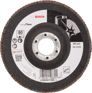 New Genuine Bosch 2608607640 X581 Best for Inox Flap Discs, Angled Version For
