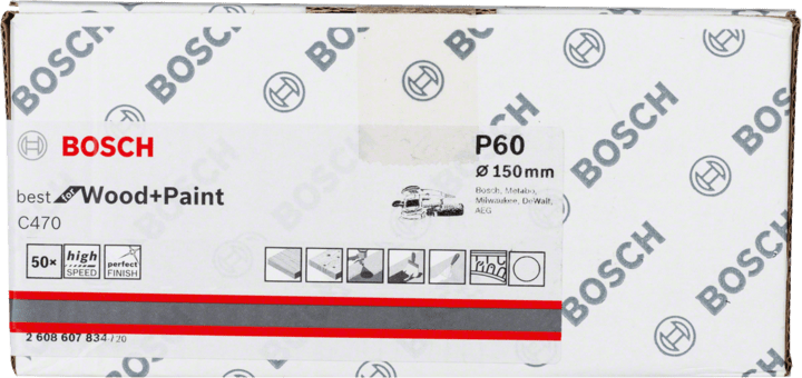 New Genuine Bosch 2608607834 C470 Best for Wood and Paint For random orbital