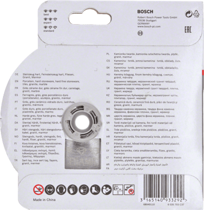 New Genuine Bosch 2608615131 X-LOCK Best for Ceramic Extra Clean Turbo Diamond