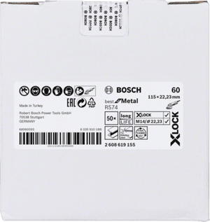 New Genuine Bosch 2608619155 X-LOCK R574 Best for Metal Fibre Sanding Disc For