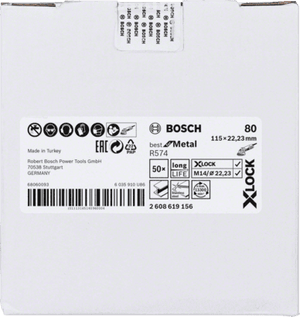 New Genuine Bosch 2608619156 X-LOCK R574 Best for Metal Fibre Sanding Disc For
