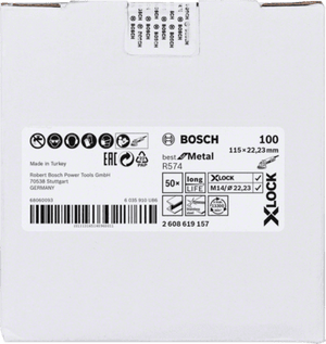New Genuine Bosch 2608619157 X-LOCK R574 Best for Metal Fibre Sanding Disc For