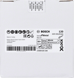 New Genuine Bosch 2608619158 X-LOCK R574 Best for Metal Fibre Sanding Disc For