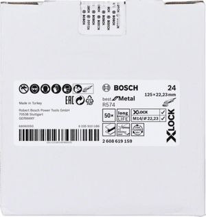 New Genuine Bosch 2608619159 X-LOCK R574 Best for Metal Fibre Sanding Disc For