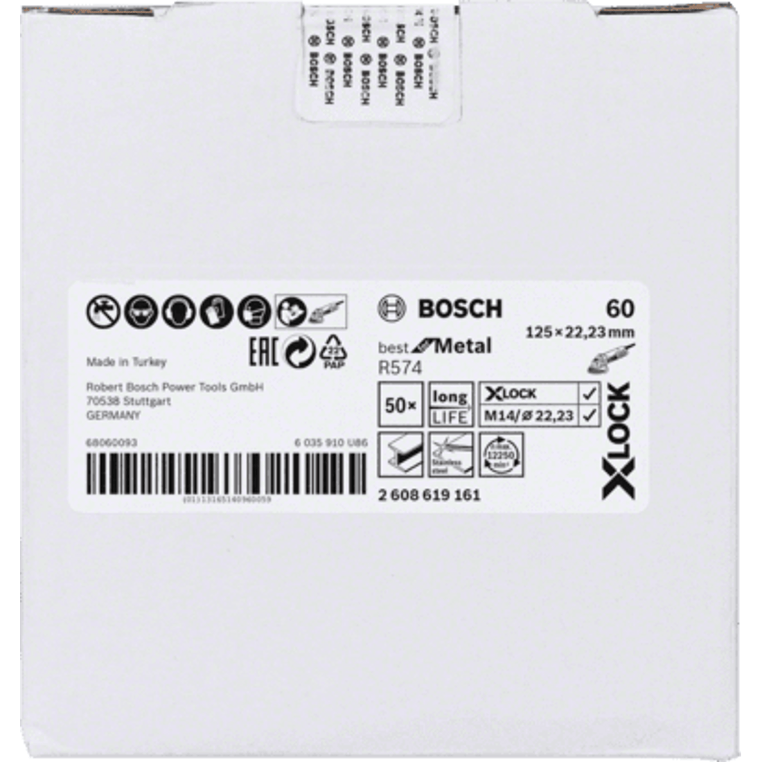 New Genuine Bosch 2608619161 X-LOCK R574 Best for Metal Fibre Sanding Disc For